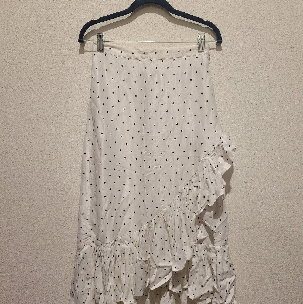 H&M satin midi skirt